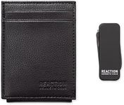 Kenneth Cole REACTION Men's Slim Magnetic Front Pocket Wallet with Dual Money Clip Tool Set, Black, One size