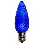 25 Pack C9 LED Replacement Christmas Light Bulbs Faceted LED Light Bulbs Commercial Grade E17 Intermediate Base Dimmable SMD LEDs UL Listed for Indoor and Outdoor Use (Blue)