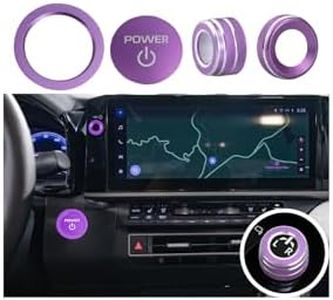 Tyifxom for Toyota Camry LE/SE/XLE/XSE 2025 2026 Accessories, Aluminum Volume Adjuster, Mirror Knob Cover, Engine Start Button Cover/Ring (4pcs) (Purple)