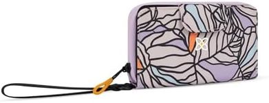 Sherpani Tulum, Nylon Large Zip Around Wallet, Wristlet, Purse with Card Holder Organizer for Women (Bloom)