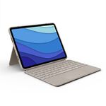 Logitech Combo Touch iPad Pro 11-inch (1st, 2nd, 3rd, 4th gen - 2018, 2020, 2021, 2022) Keyboard Case - Detachable Backlit Keyboard, Click-Anywhere Trackpad - Sand; USA Layout