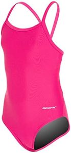 Sporti Solid Thin Strap One Piece Swimsuit - Pink - 26