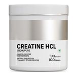 CHAMBEROFGODS Creatine Hcl| 100G | 33 Servings | Superior Absorption | Zero Bloating | Enhance Strength & Performance | Perfect For Serious Athletes | Lab Tested | Unflavoured Powder