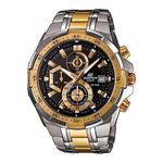 Casio EDifice EFR-539SG-1AVUDF Black Analog Dial Dual Tone Stainless Steel Band Men's Watch Chronograph 100M Water Resistant EX188