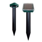 2 Packs Mole Repellent Solar Powered - Gopher Groundhog Vole Repellet for Outdoor & Solar Mole Repellent Ultrasonic Solar Powered for Yard