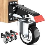 SPACEKEEPER Workbench Casters Kit 880 Lbs - 3 Inch Heavy Duty Retractable Caster Designed for Workbenches Machinery & Tables, 4 Pack