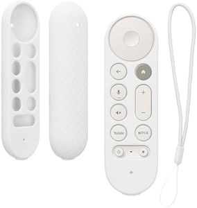 kwmobile Case Compatible with Google TV Streamer 4K Case - Soft Silicone Cover for Remote Control - White