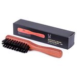 Second-Cut Bristles (Medium-Firm) : Zeus 100% Boar Bristle Beard And Moustache Brush, Soft Second Cut
