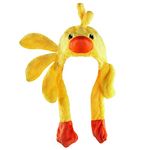 Super Z Outlet Animal Cute Plush Animal Winter Ski Hat Beanie Aviator Style Winter with Long Glove Ear Flaps (Duck)