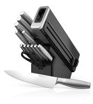 Ninja StaySharp 14-Piece Stainless Steel Knife Set, Charcoal Wood Block & Built-in Sharpener K62014EUUK