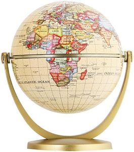 Exerz 10cm Antique Globe - Mini Globe Vintage Color Modern Map in English