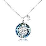 AOBOCO Compass Necklace 925 Sterlin
