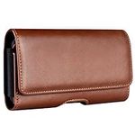 Mopaclle iPhone 6s 6 Holster Case, iPhone 7 8 Case, Leather Belt Clip Case Holster Pouch with Card Slots for iPhone 7, iPhone 8, iPhone 6, iPhone 6s - Fits Thin a Case On - Brown