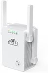 WiFi Extender Signal Booster for Home, Upgraded WiFi Range Extender Wireless Repeater Internet Amplifier with 4 High Power External Antennas Ethernet Ports for Whole Home WiFi Coverage