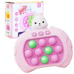 AIPINQI Pop Game Light Up Fidget Toy, Quick Push Game Console, Whack a Mole Game, Decompression Breakthrough Puzzle Pop Game Machine, Multiple Game Modes Toy for 3+ Years (rabbit)