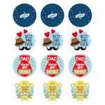 DISJOURNEY 36PCS Happy Fathers Day Stickers Labels 1.5" Fathers Day Gift Tags Stickers Present Labels for Envelope Seal Boxes Cards Gift Wrap Fathers Day Party Favors Decorations Supplies