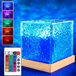 Toy Imagine Plastic Ocean Wave Night Light Projector Lamp with Aura Light 16 Color Changing LED Table Lamp with Starry Sky & 3D Water Wave Effect, Remote Control, Bedroom Ambient & Home Décor Lighting