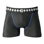 Diamond MMA Compression Shorts with Built-in Jock Strap Supporter with Athletic Cup Pocket for Sports (Medium) Black