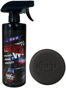 Mecarsee Premium Wheel & Tire Shine Spray - Professional All in One Car Wash Cleaning Wax - Long-Lasting Tire Coating Protection, UV Protection - 16 Oz Bottle