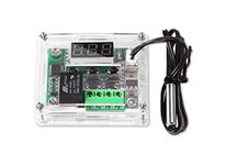 Scriptronics® W1209 Digital LED DC 12V + NTC Sensor Heat Cool temp Thermostat Temperature Switch Module On/Off Controller Electronic Board With Clear Acrylic Case