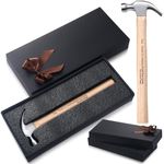 Gisafai Father's Day Dad Wood Handle Hammer Set Thank You for Helping Me Build My Life Wood Handle Claw Hammer for Dad Gift Engraved Wood Handle Steel Hammer for Father Day Dad Husband Woodworker Gift