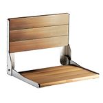 Moen Teak Wood Folding Shower Seat, Aluminum (DN7110)