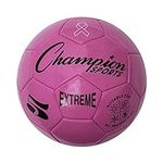 Champion Sports Extreme Series Soccer Ball, Regulation Size 5 - Collegiate, Professional, and League Standard Kick Balls - All Weather, Soft Touch, Maximum Air Retention - For Adults, Teenagers, Pink