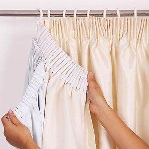 HOMESCAPES Blackout Curtain Lining Pair 3 Pass Coating 100% Ultra Blackout for 66” x 54“ (168 cm x 137 cm) Readymade Curtains Thermal Curtain Lining for Pencil Pleat & Eyelet Curtains