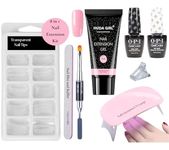 HUDA GIRL All In One Poly Nail Extension Gel Kit: Complete Builder Gel UV Nail Art Set