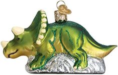 Old World Christmas Triceratops Glass Blown Ornaments for Christmas Tree