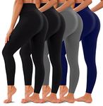 Laite Hebe 4 Pack High Waisted Leggings for Women- Soft Tummy Control Slimming Yoga Pants for Workout Running, 08-assort6, XX-Large