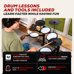 Alesis Turbo Mesh Electric Drum Set – 7-Piece Electronic Kit