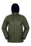 Mountain Warehouse Torrent Mens Waterproof Rain Jacket - Waterproof & Lightweight Raincoat with Taped Seams, Zipped Pockets - for Spring Summer Travelling & Outdoors Green L