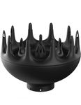 XTAVA Orchid Large Hair Diffuser Enhance & Define Your Curls & Waves, Maximize Results with 3D Multi-Prong Design & Advanced Airflow, Black