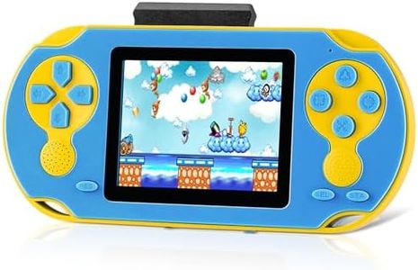 16 Bit Handheld Game Console for Kids, Video Game Console with Built in 230 HD Games, 3.0'' Screen Gaming Consoles with 3 Game Cartridges, Portable Rechargeable Game Console for Ages 4-12 (Blue)