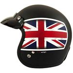 ViPER RS05 Open Face Motorcycle Motorbike Helmets Electric Bike & Road Bike Legal ECE Approved Scooter Touring Moped Crash Jet Helmet Protection Wear for Men Women (Union Jack Matt,L)