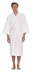 Boca Terry Mens Terry Cloth Bathrobe - Cotton Hotel Spa Robe - Plush Velour White Bath Robe - 2X (XXL)