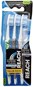 REACH Superb Clean Between Teeth Medium Toothbrush, Pack of 3, Multicolor