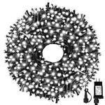 MZD8391 105FT 300LEDs Christmas Lights Outdoor Indoor String Lights 8 Modes Memory Function for Christmas Tree Party Decoration, UL Listed (4 Sets CONNECTABLE) White