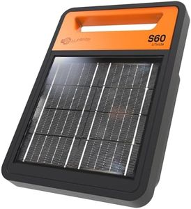 Gallagher S60 Solar Fence Charger | 0.6 Joule Electric Fence Energizer for Livestock, Poultry Netting, Gardens & Wildlife Exclusion | Powers Up to 6 Miles of Fence | Lithium Battery Technology