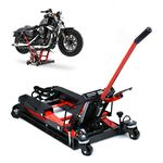MINUS ONE Motorcycle Jack 680 kg Motorcycle Lifting Platform Mounting Stand Motorcycle Lift Quad Hydraulic Folding (Red)