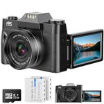 4K Point and Shoot Digital Camera for Kids Autofocus 56MP Vlogging Camera for YouTube 16X Digital Zoom Camera with 3.0'' 180 Degree Flip Screen, Flash, 32GB SD Card, 2 Batteries for Teens Students