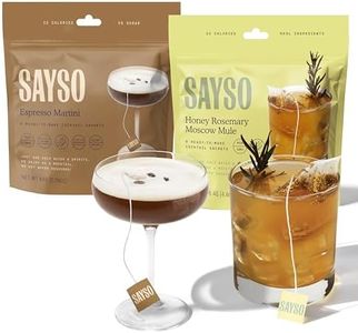 SAYSO Espresso Martini & Honey Rosemary Moscow Mule Cocktail Tea Bags | Low-calorie & Low Sugar | Craft Cocktails or Mocktails in 1 Min, Just Add Water + Spirits | Organic Mixers Bundle - 16 Teabags