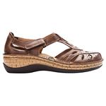 Propét Women's Jenna Fisherman Sandal, Brown, 5.5 UK