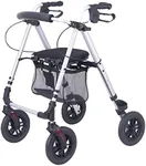 LivingSURETM Ultra Lite Folding Rollator XL, Silver