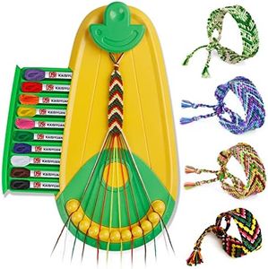 Kit per Braccialetti Ragazza, Braccialetti Amicizia Bambini 5-12 Anni, Kit Artigianali Bracciali Intrecciati Tessuto Braccialetto Fai da Te, Idee Regalo Bambina 6 7 8 9 10 11 12 Anni Compleanno