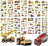 12 Sheets Kids 3D Engine Truck Puffy Stickers Transportation Car Stickers Party Bag Fillers Boys Girls Teachers as Reward Craft Scrapbooking