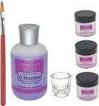 CL2 Cameleon Acrylic Nail System Kit, Acrylic Powderx3(28gm each), Monomer(150ml), Dappen Glass & Carving Pen (Nail Kit)