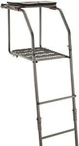 Guide Gear 18’ Ladder Tree Stand for Archery with Seat and Foot Platform, Bow and Deer Hunting Accessories