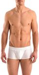 Gary Majdell Sport Mens New Solid Hot Body Boxer Swimsuit White Large